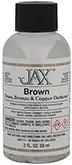 JAX Brown Darkener
 for Brass, Bronze, or Copper Parts,
2 oz. bottle